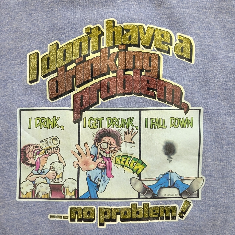 Vintage Glitter Graphic Novelty T Shirt - 1980's - Picture 4 of 7